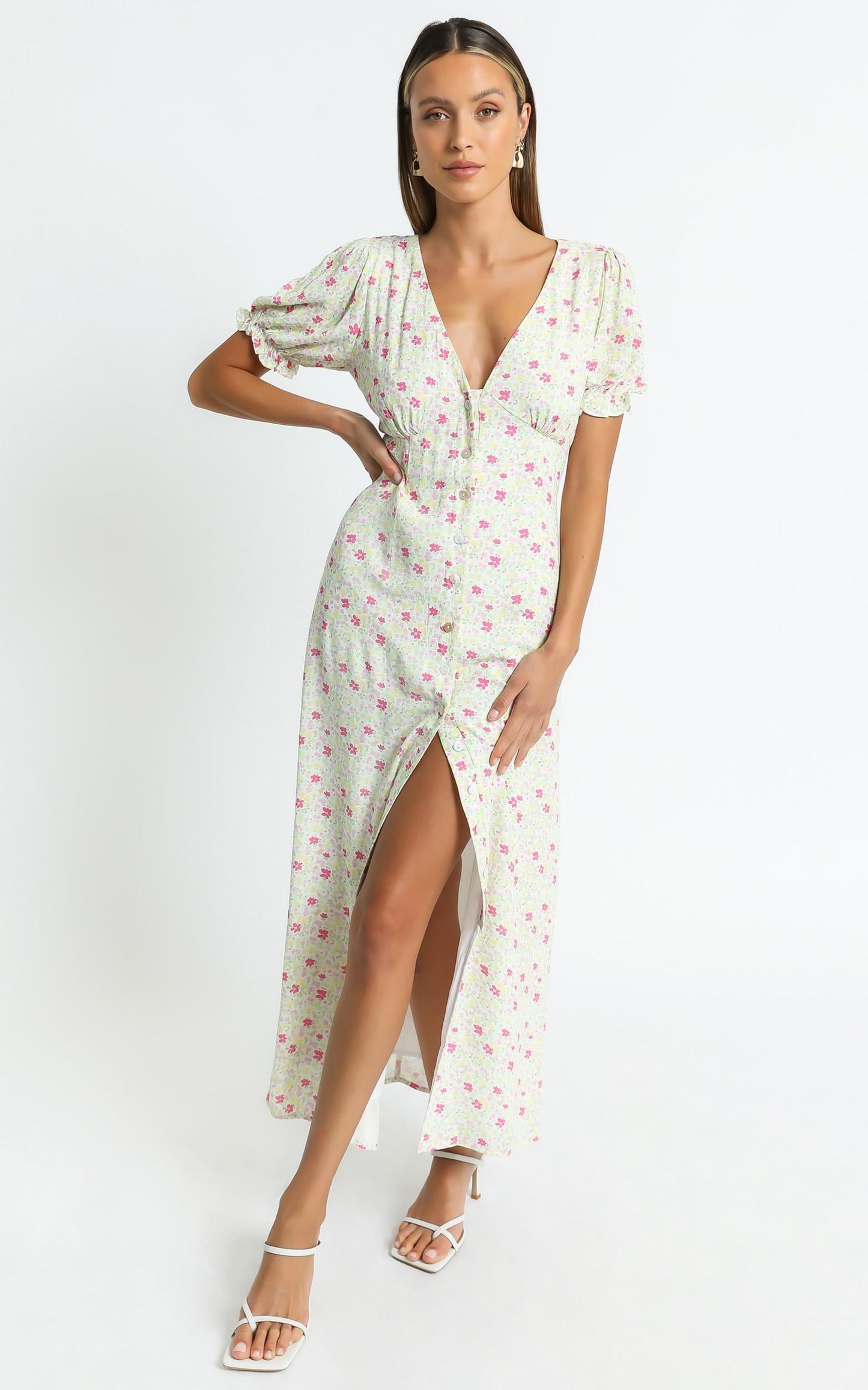 Charlie Holiday - Harley Dress in Festive Floral Light