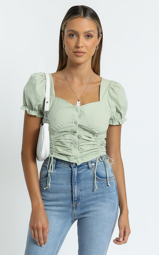 Hunter Top in Sage
