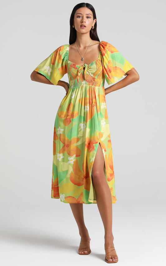 Juan Dress in Tropical Floral
