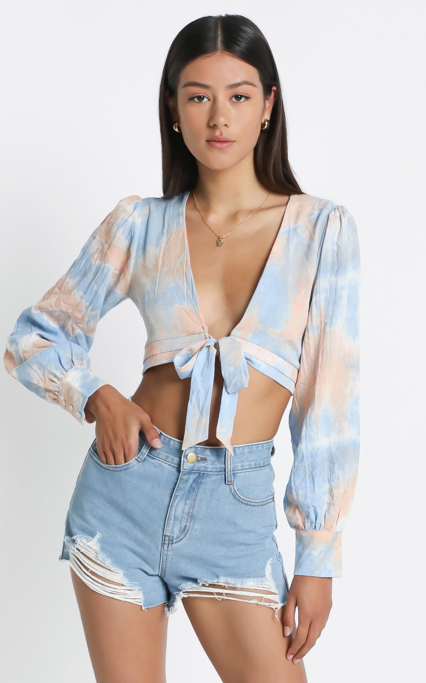 Kender Top in Blue Multi