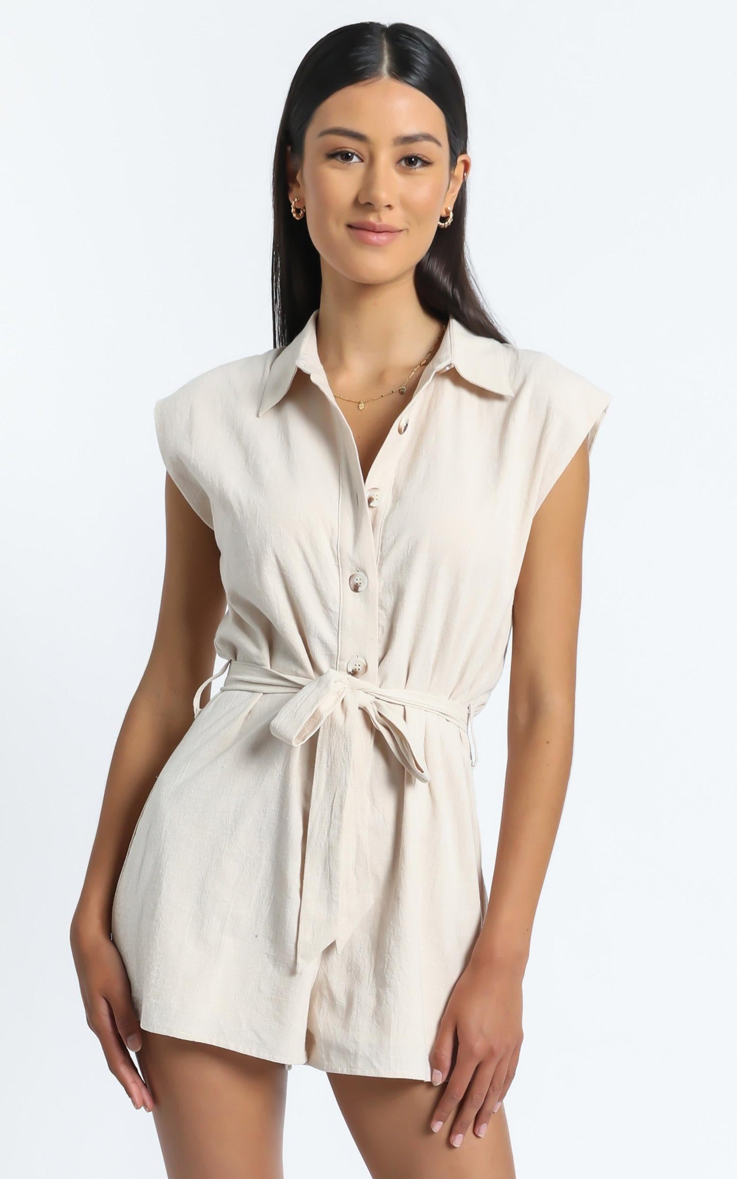 Kendy Playsuit in Beige