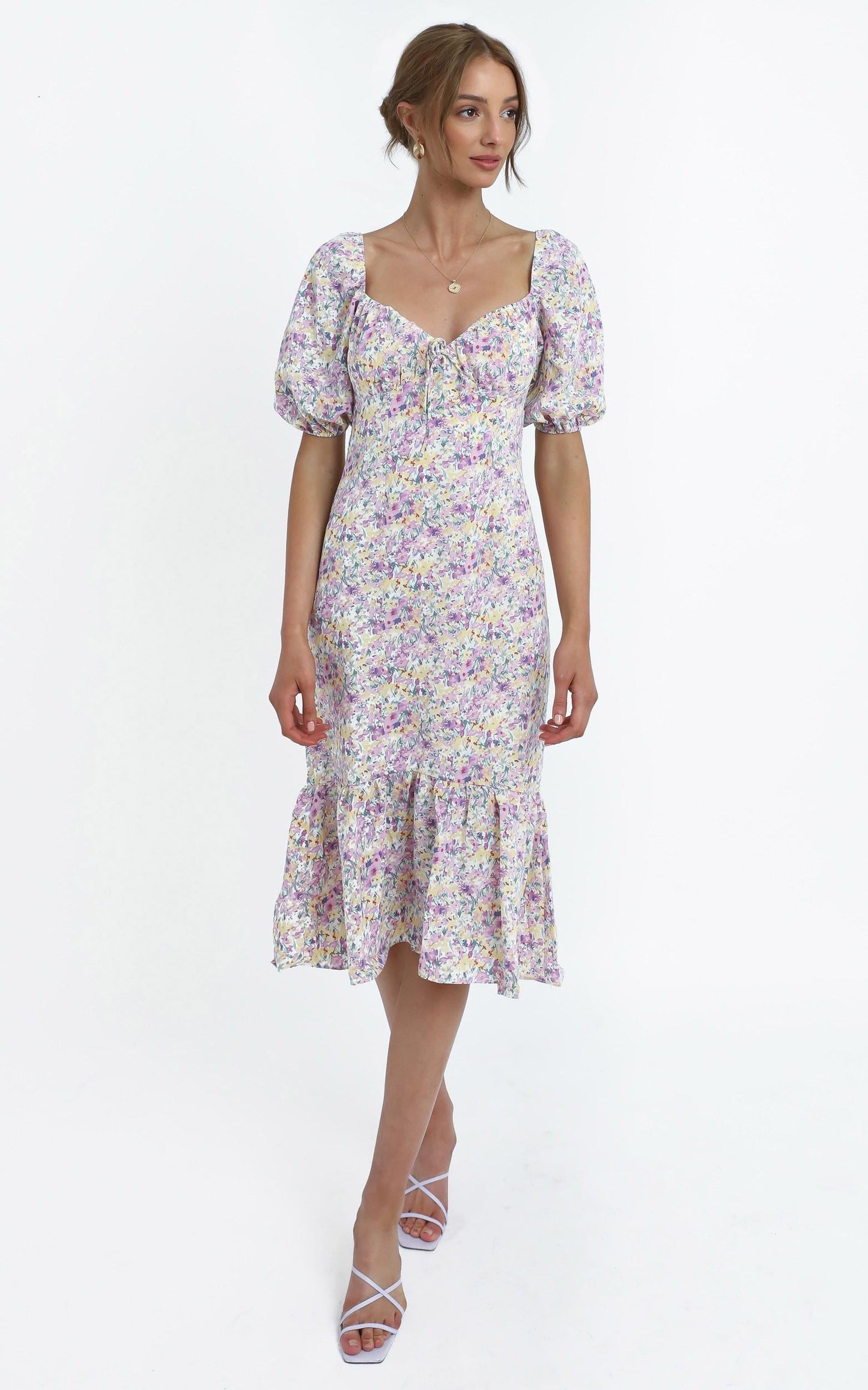 Kiko Dress in Purple Floral