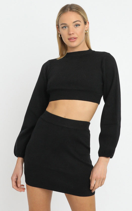 Tori Two Piece Set in Black