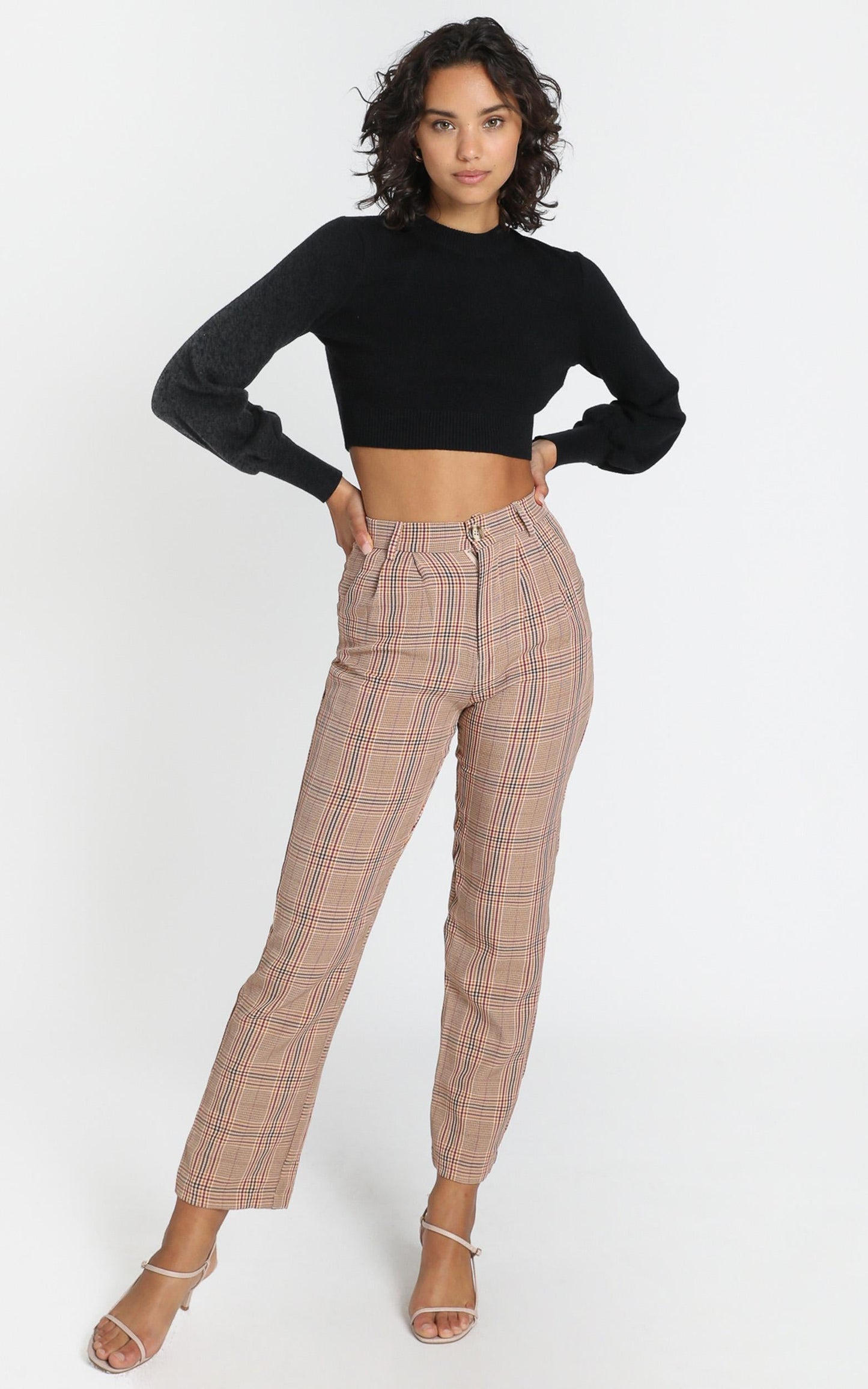 Laila Pants in Blush Check