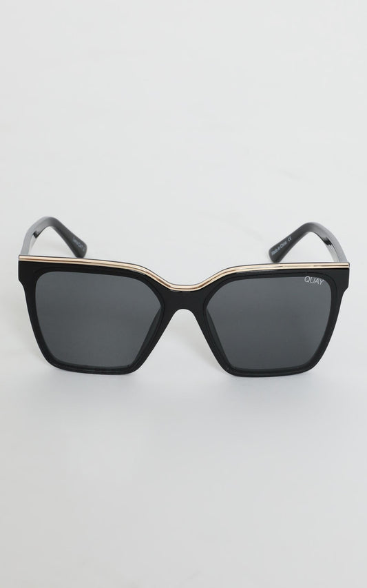 Quay X Lizzo - Level Up Sunglasses in Black and Smoke Lens