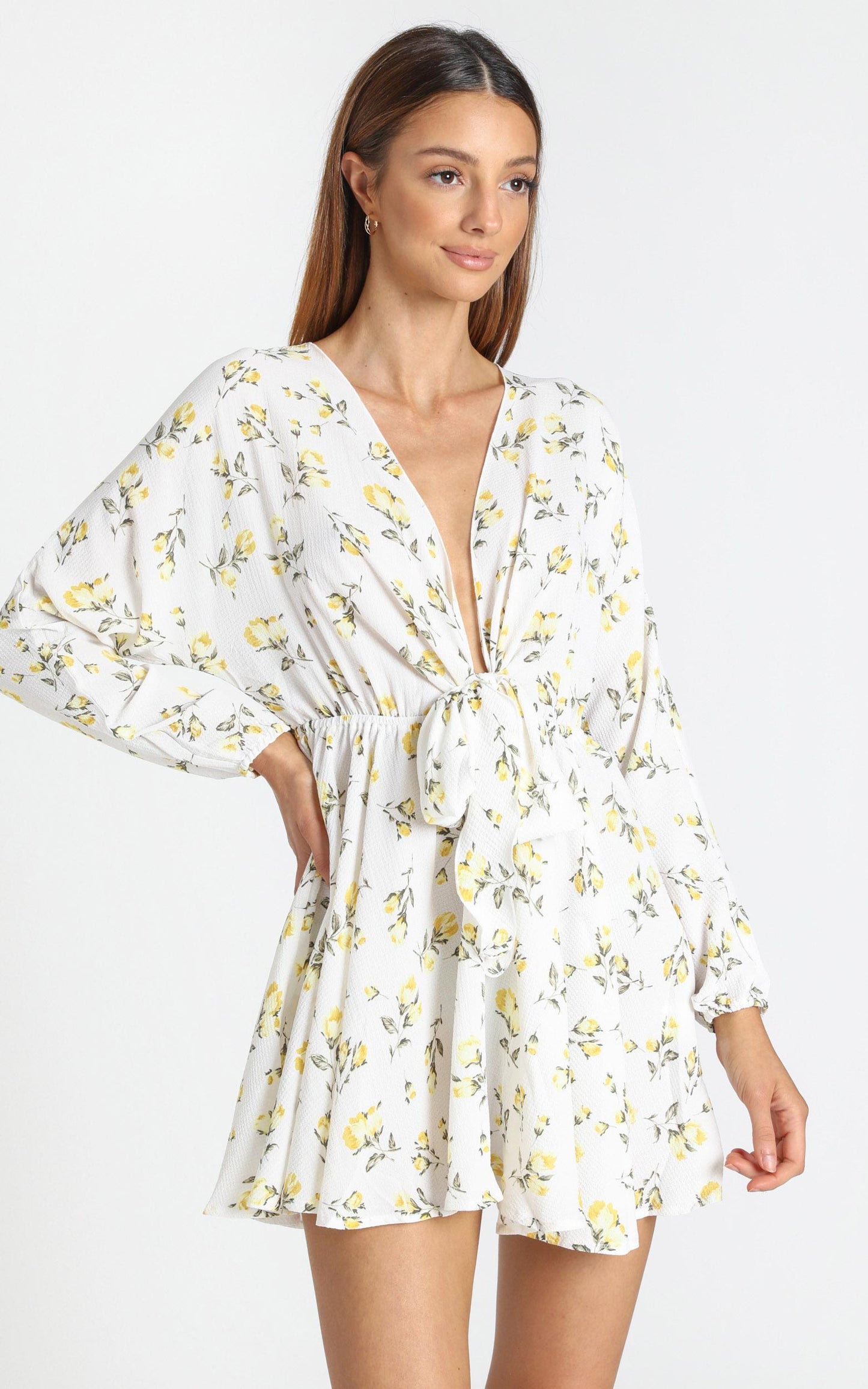 Lone Star Dress in White Floral