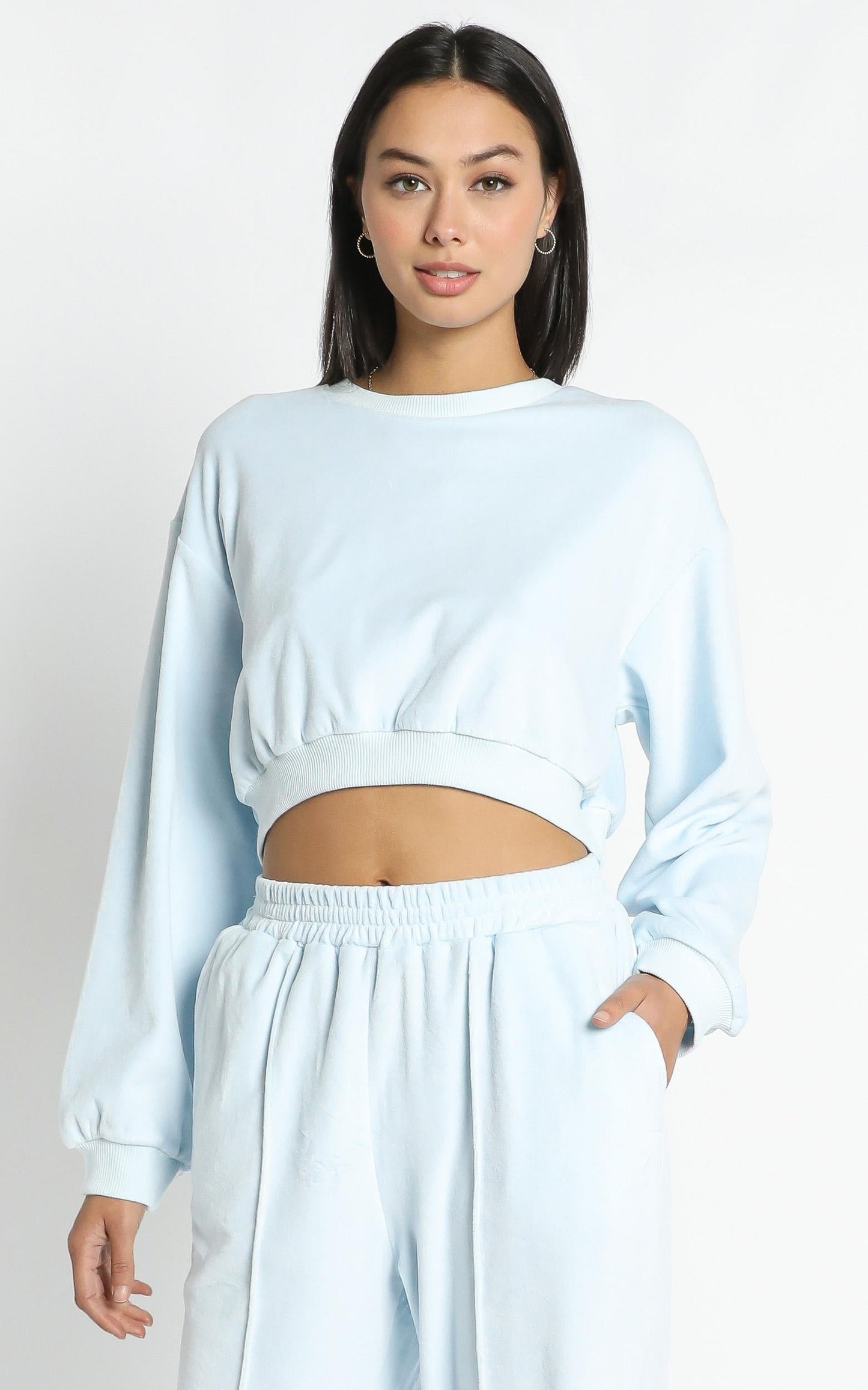 Merrick Sweat Jumper in Pastel Blue