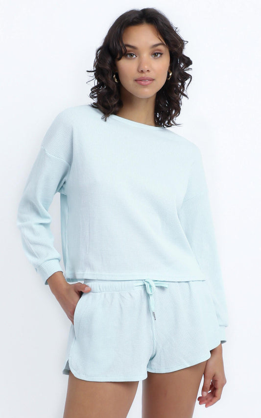 Millie Two Piece Set in Pastel Blue