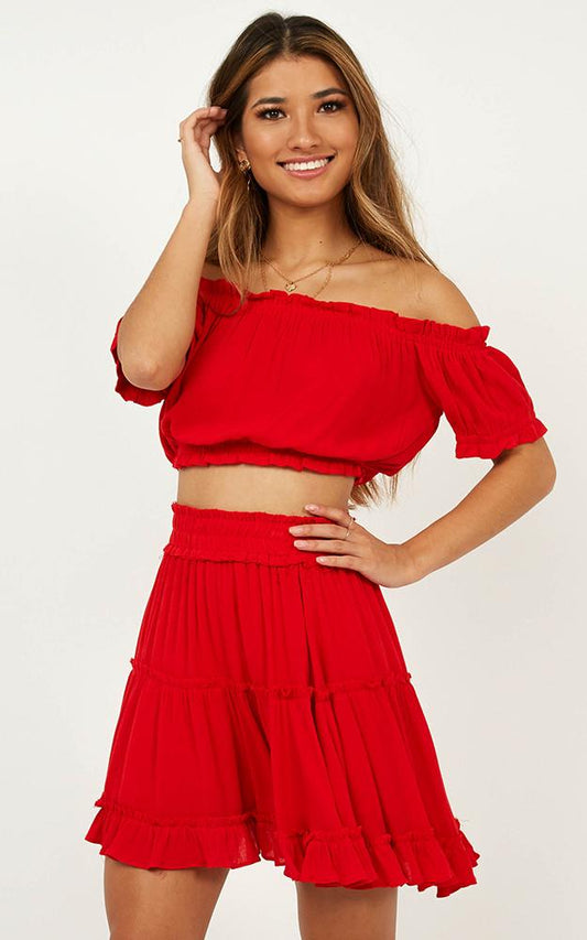 Nobody But You Two Piece Set In Red
