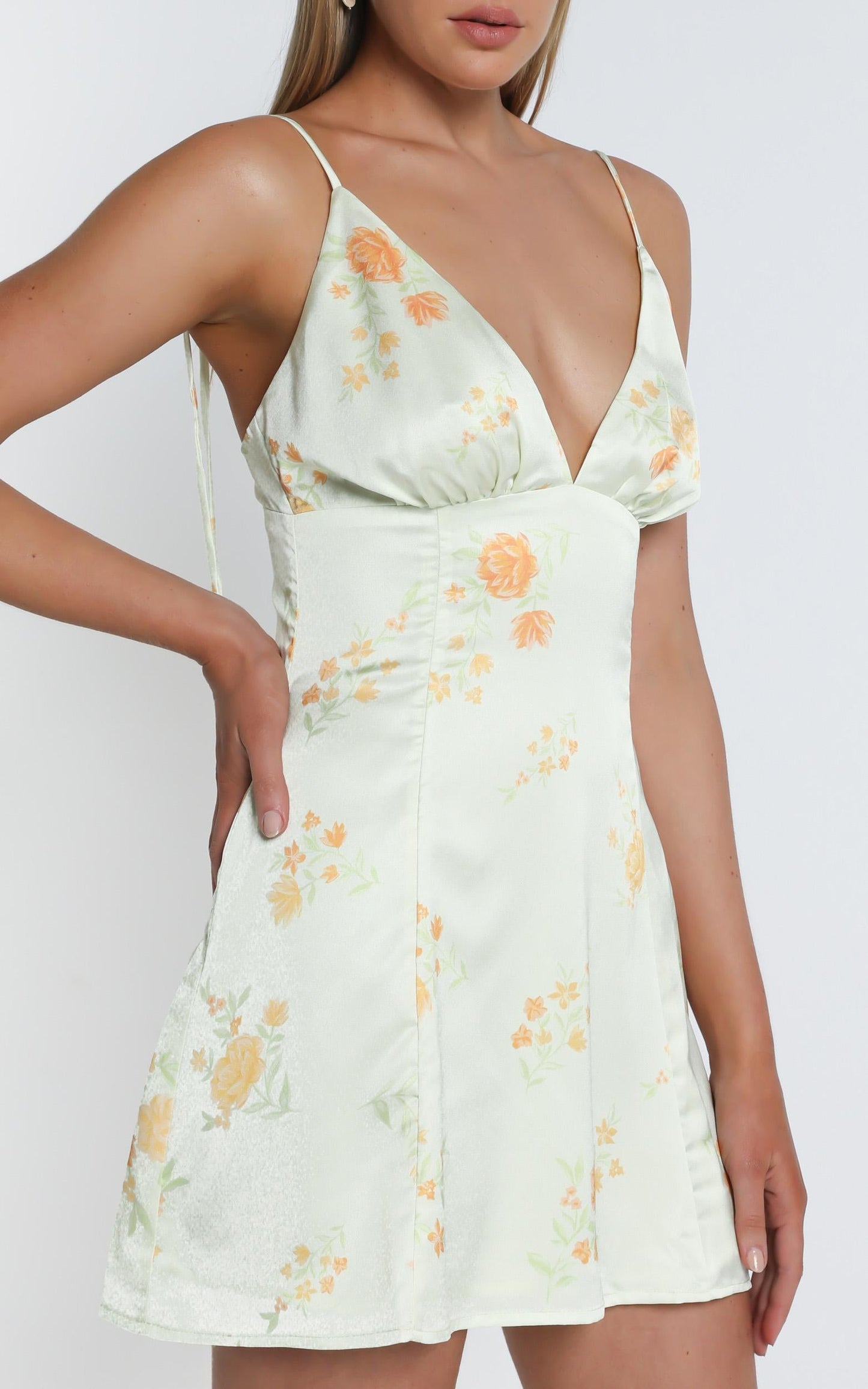 Now Im In It Dress in Yellow Floral