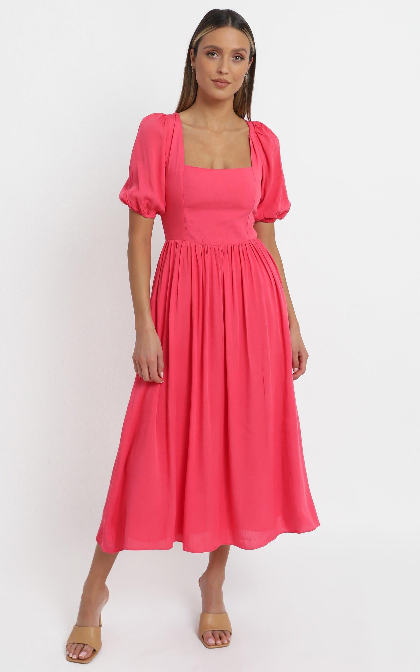 Poppy Dress in Hot Pink