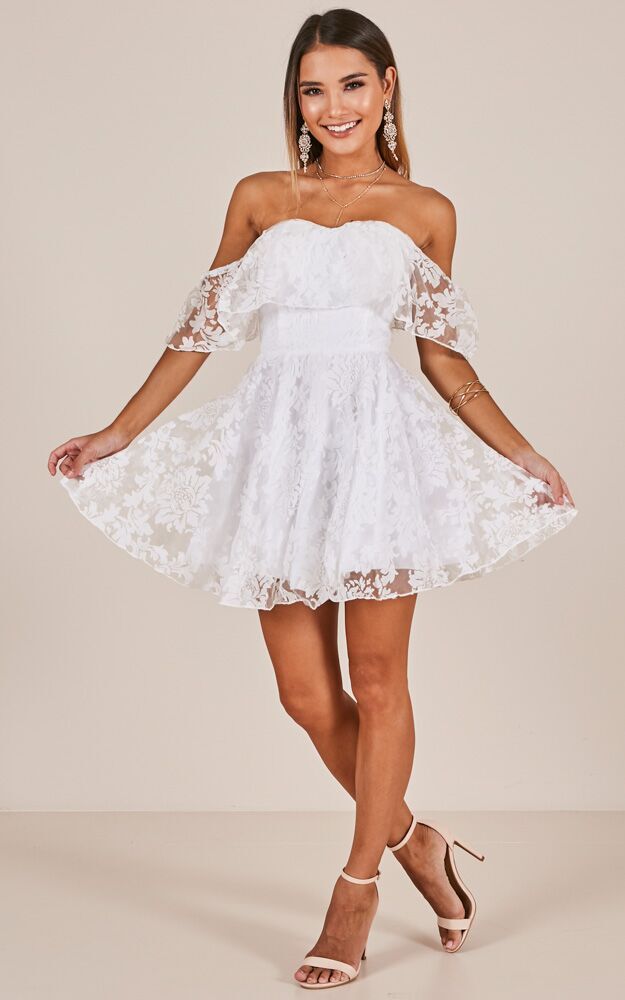 Evening Star Dress In White