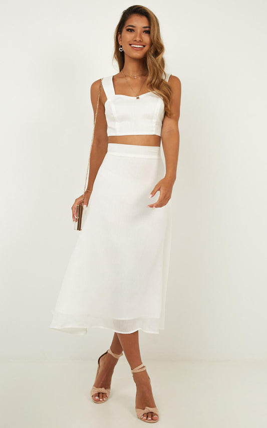 Primrose Two Piece Set In White