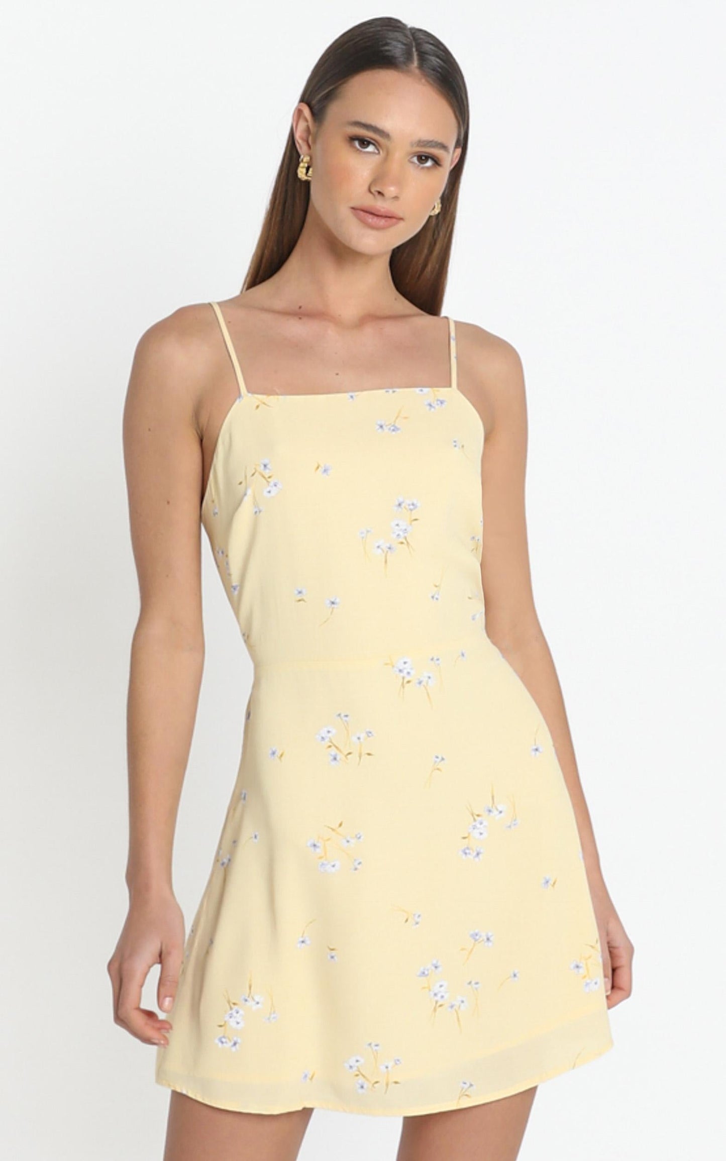 Ramona Dress in yellow floral
