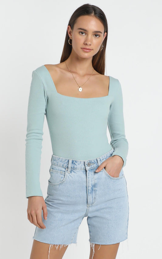 Right Kind Of Love Bodysuit in Sage