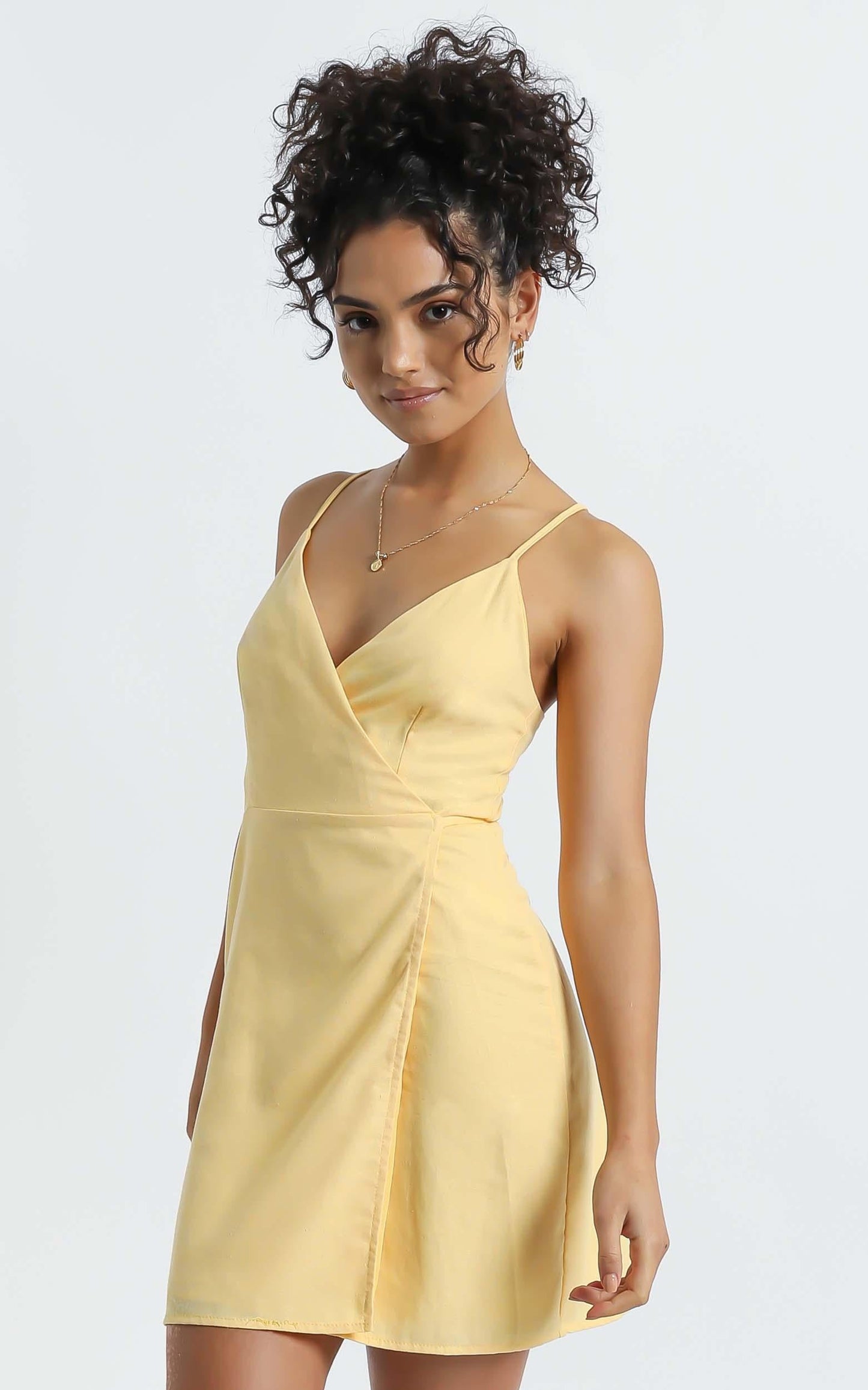 Whisper it Dress in Lemon Linen Look