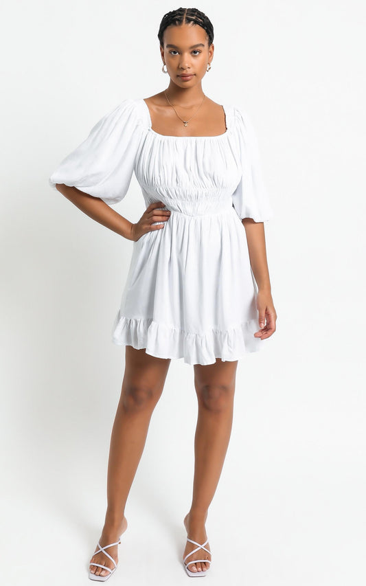 Theodora Dress in White