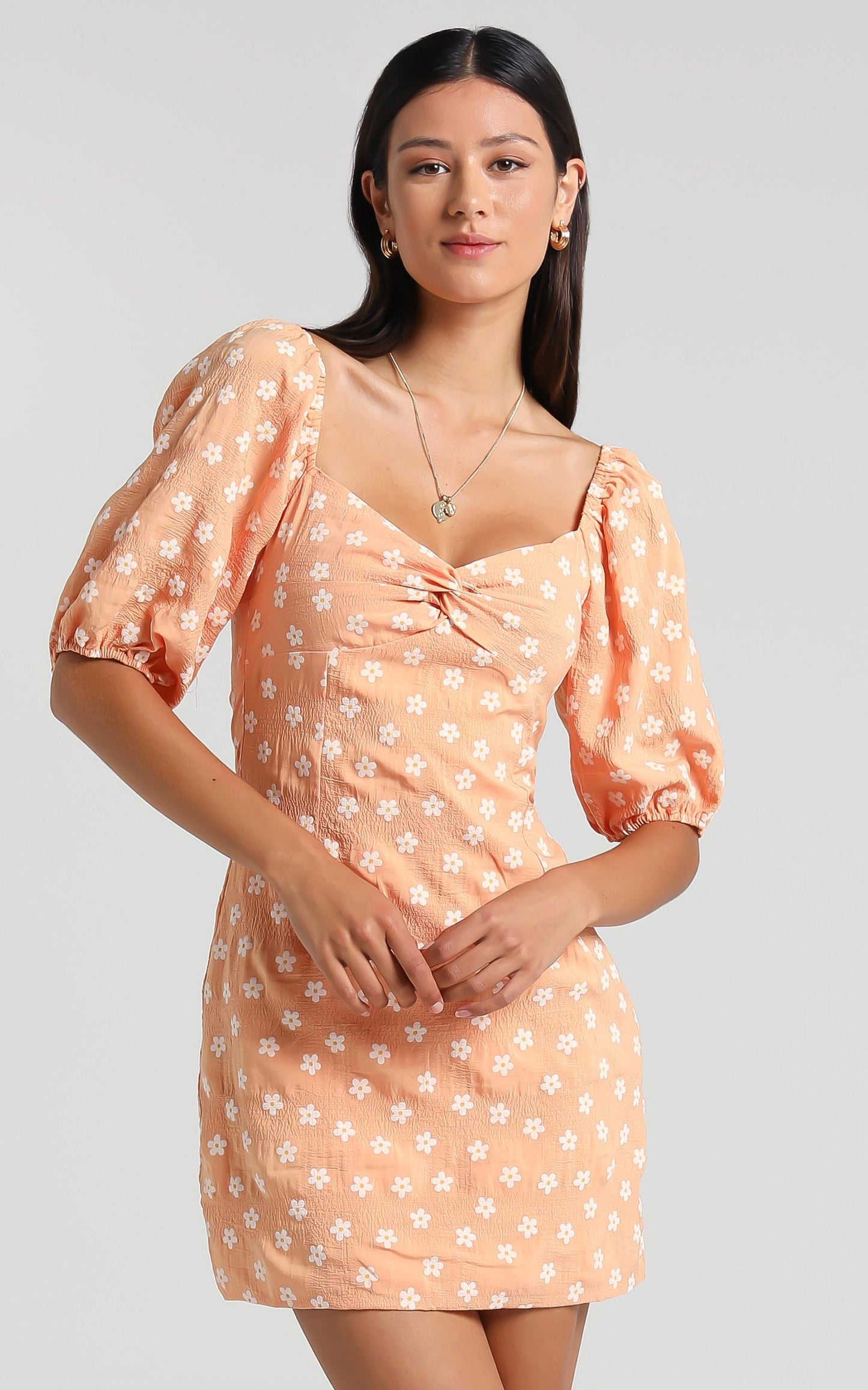 Chorley Dress in Orange Floral