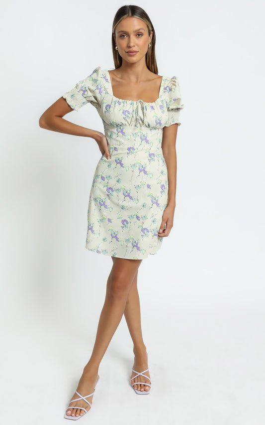 Sierra Dress in Yellow Floral