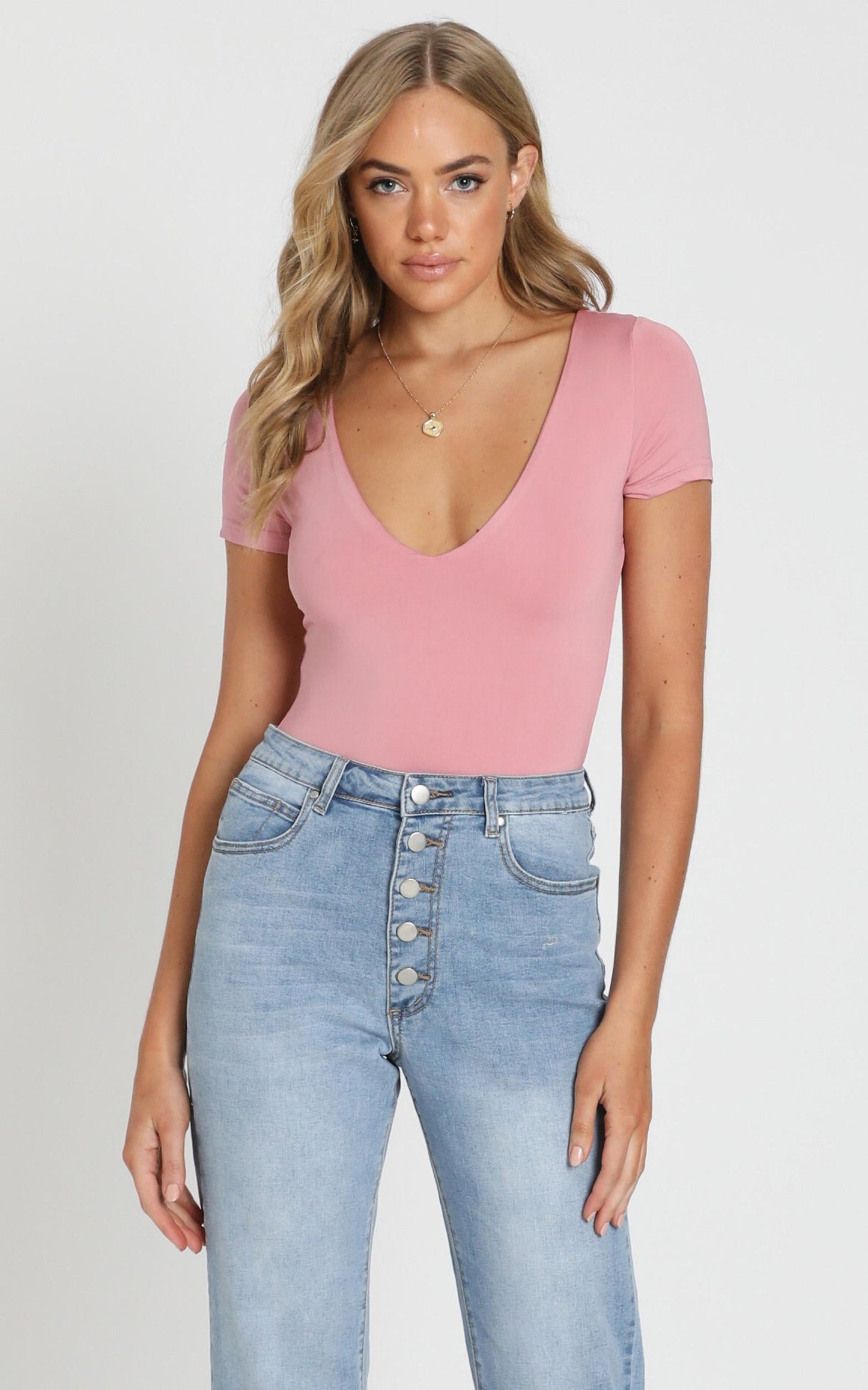 Walk Of Fame Bodysuit in Blush