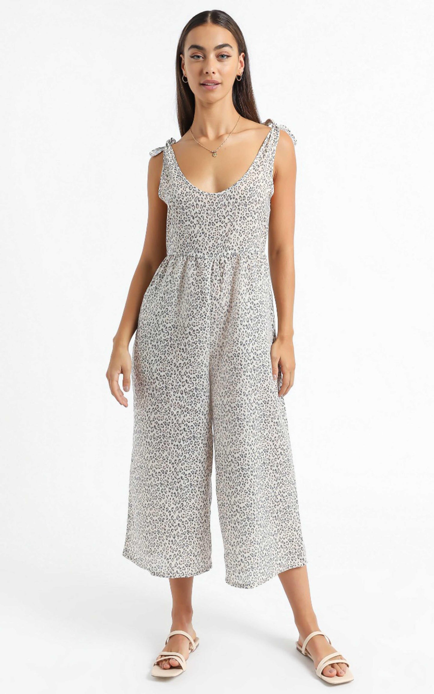 Agatha Jumpsuit in White Print