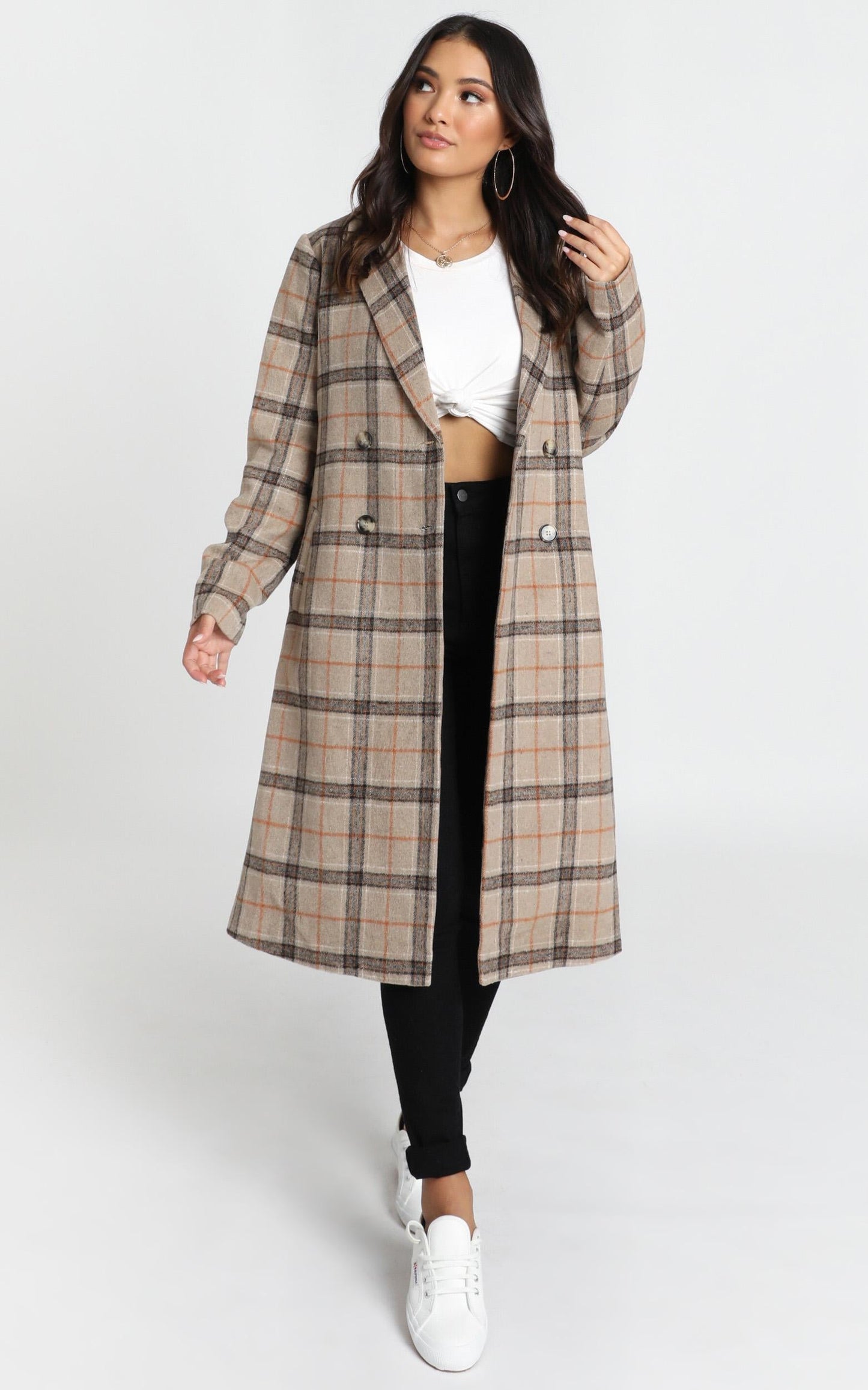 Atlanta Coat in Brown Check