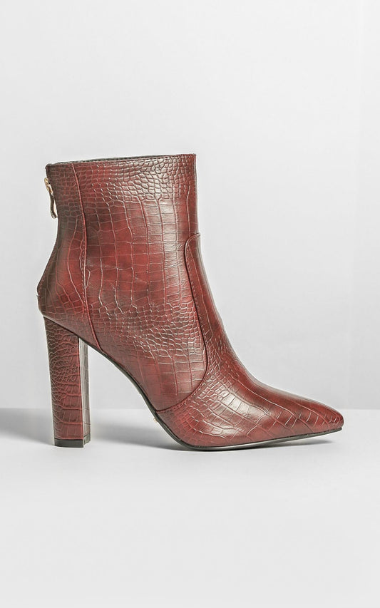 Billini - Kourt Boots In Burgundy Croc