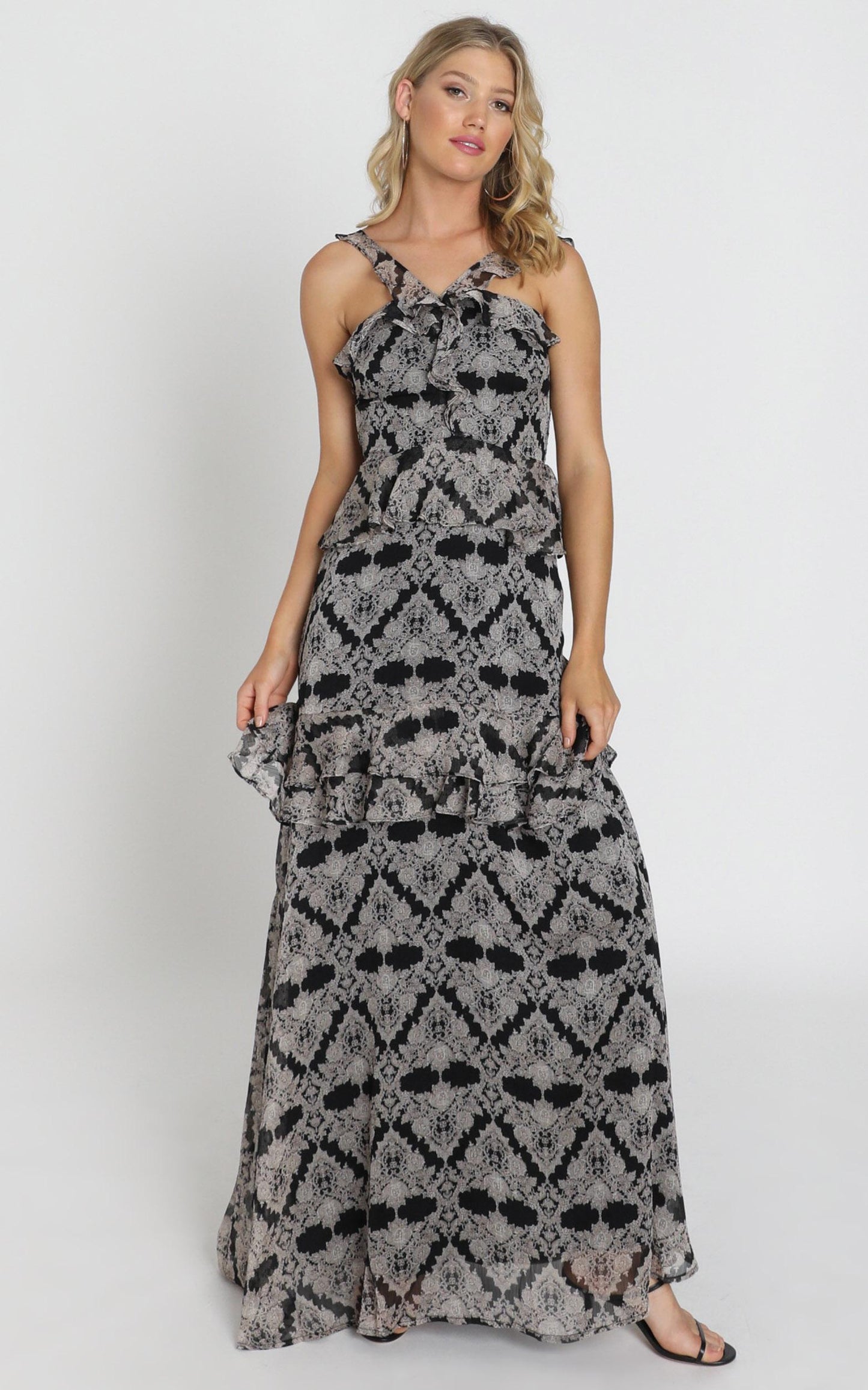 Binky Dress in Black Print