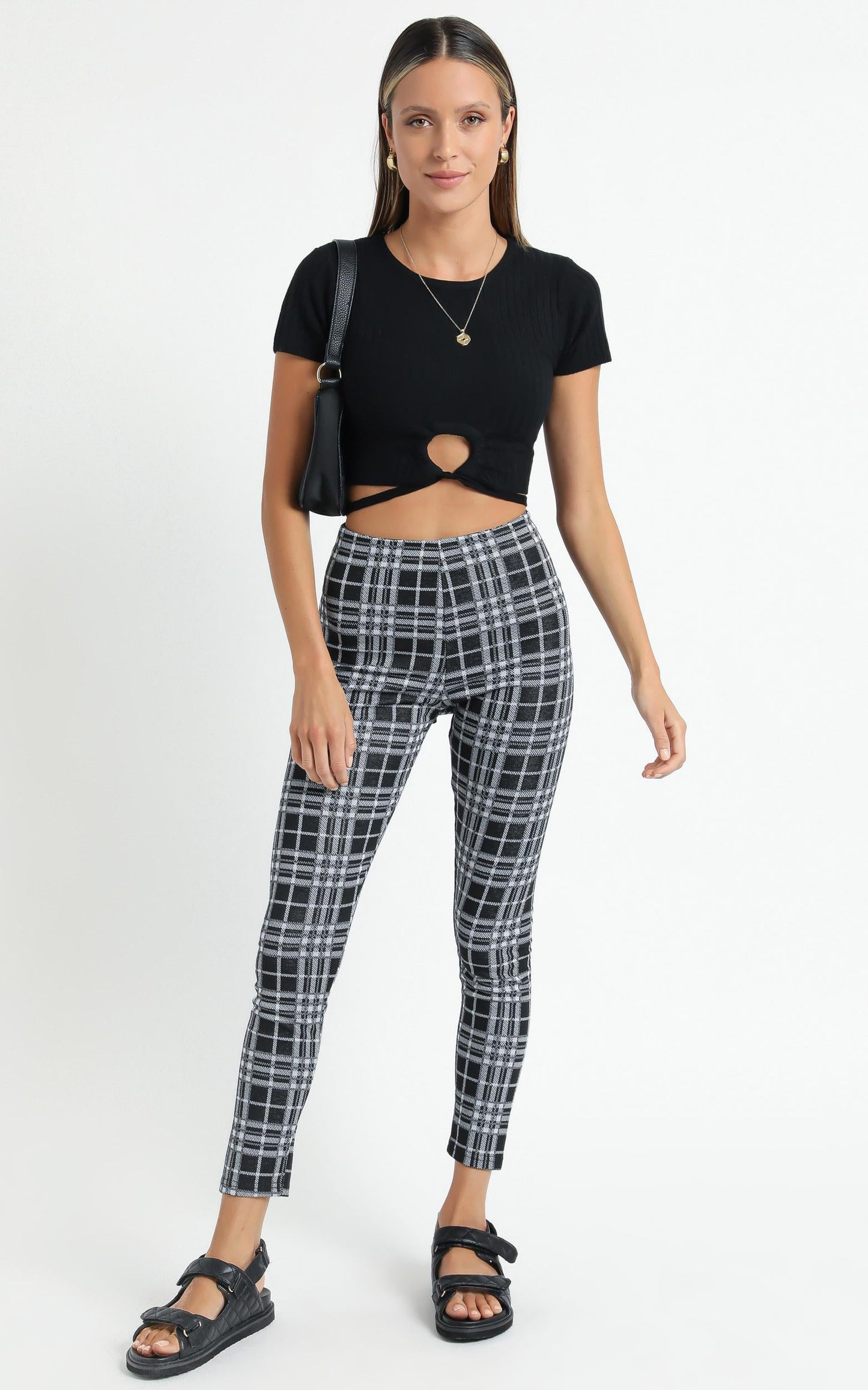 Brooklyn Baby Pants In Black Check