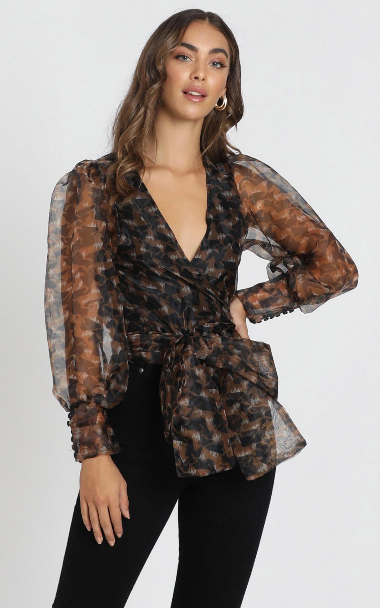 Brylee Top in Black Print