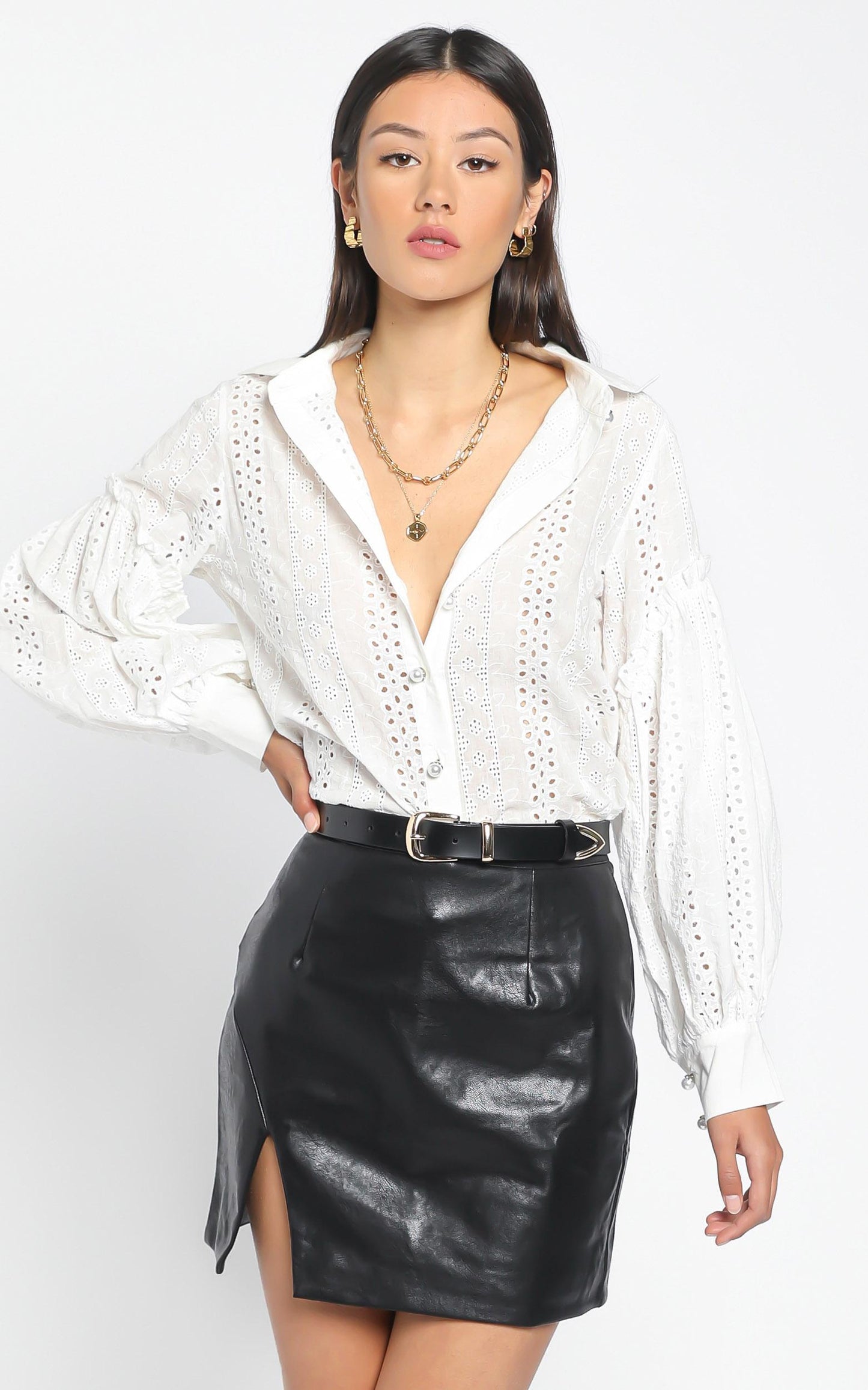 Beautiful Things Embroidery Shirt in White