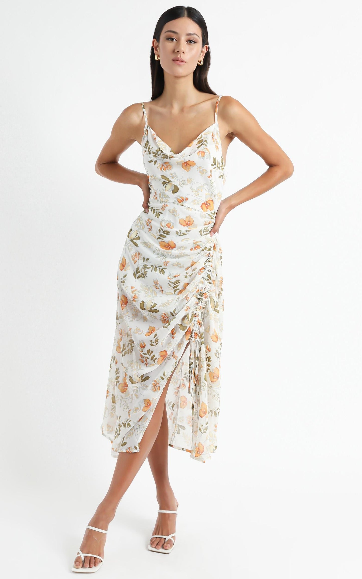 Choosing To Believe Dress In White Floral