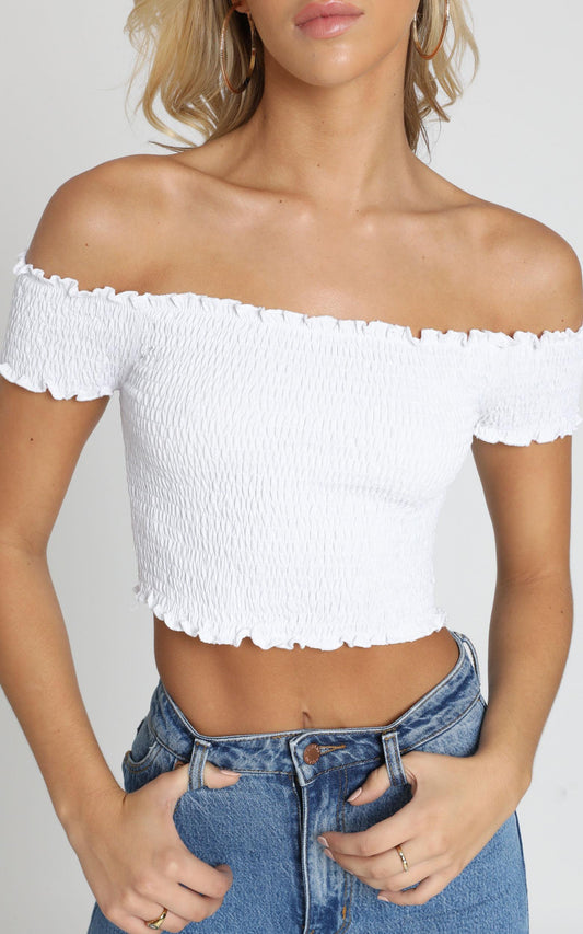 Dancing Fields Top in White
