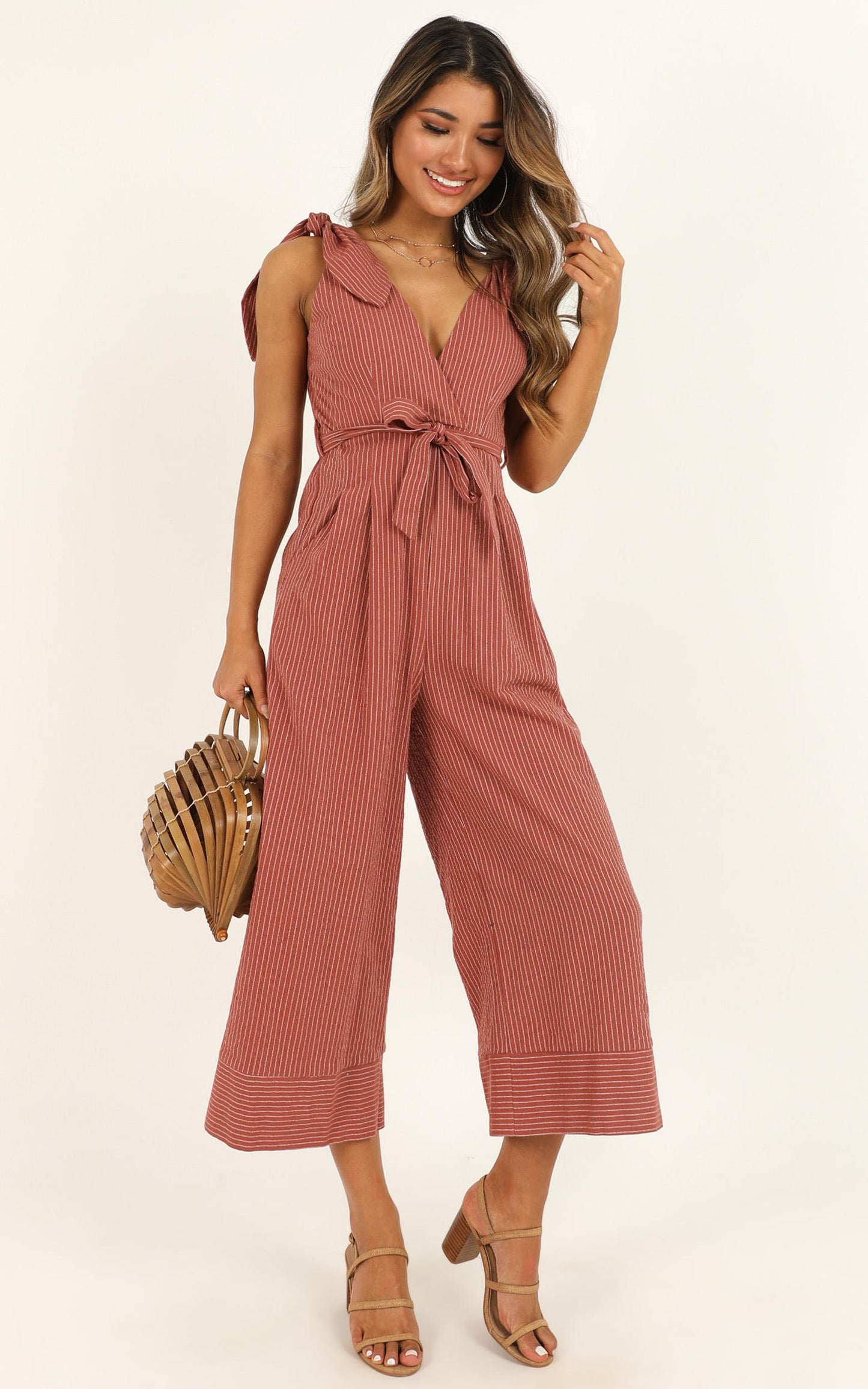 Endless Circling Jumpsuit in Dusty Rose
