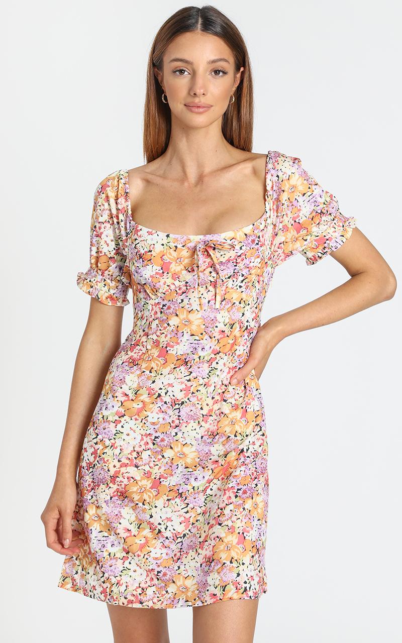 Wheel Of Fortune Dress in Pink Floral