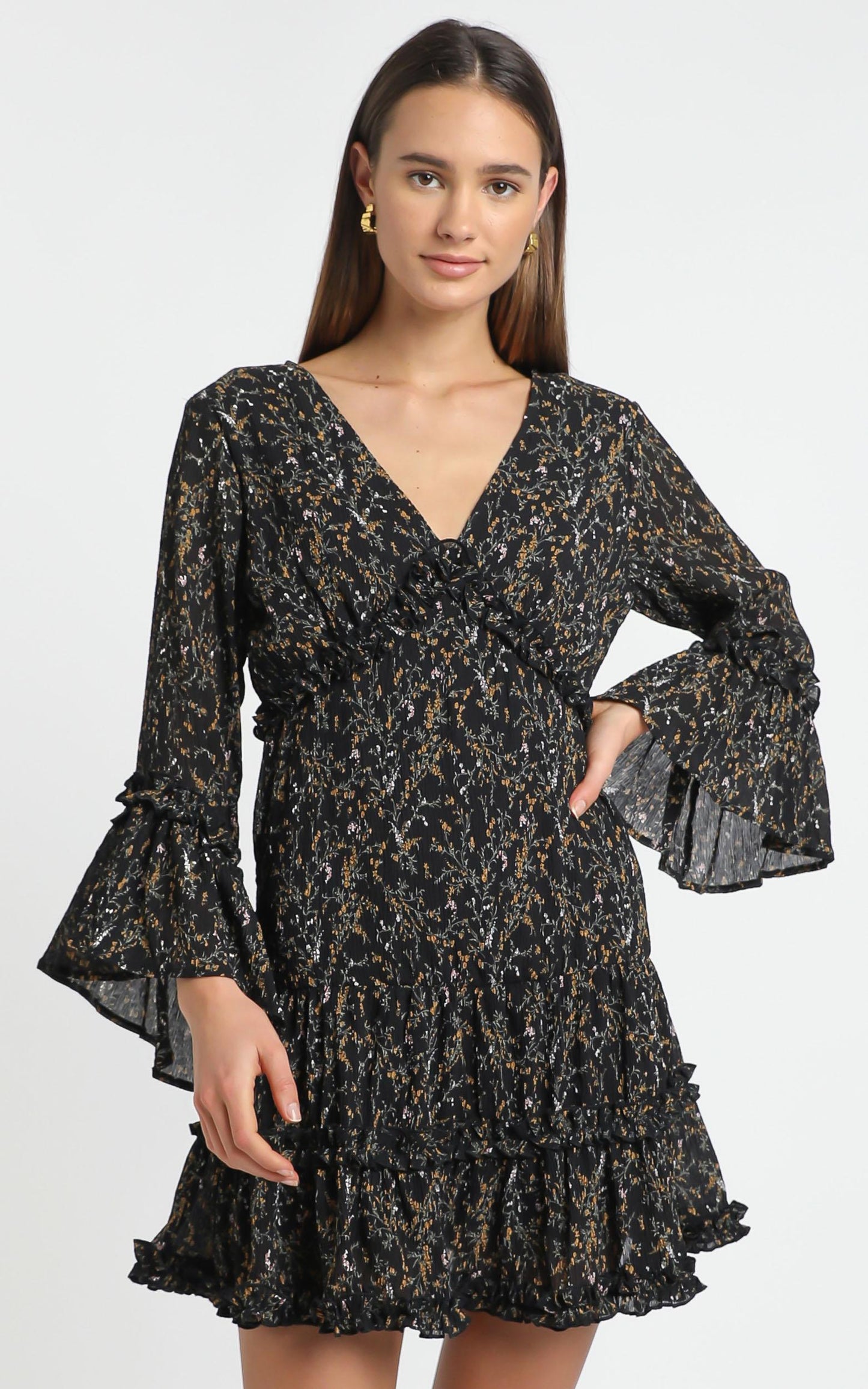 Fool In Love Dress in Black Floral