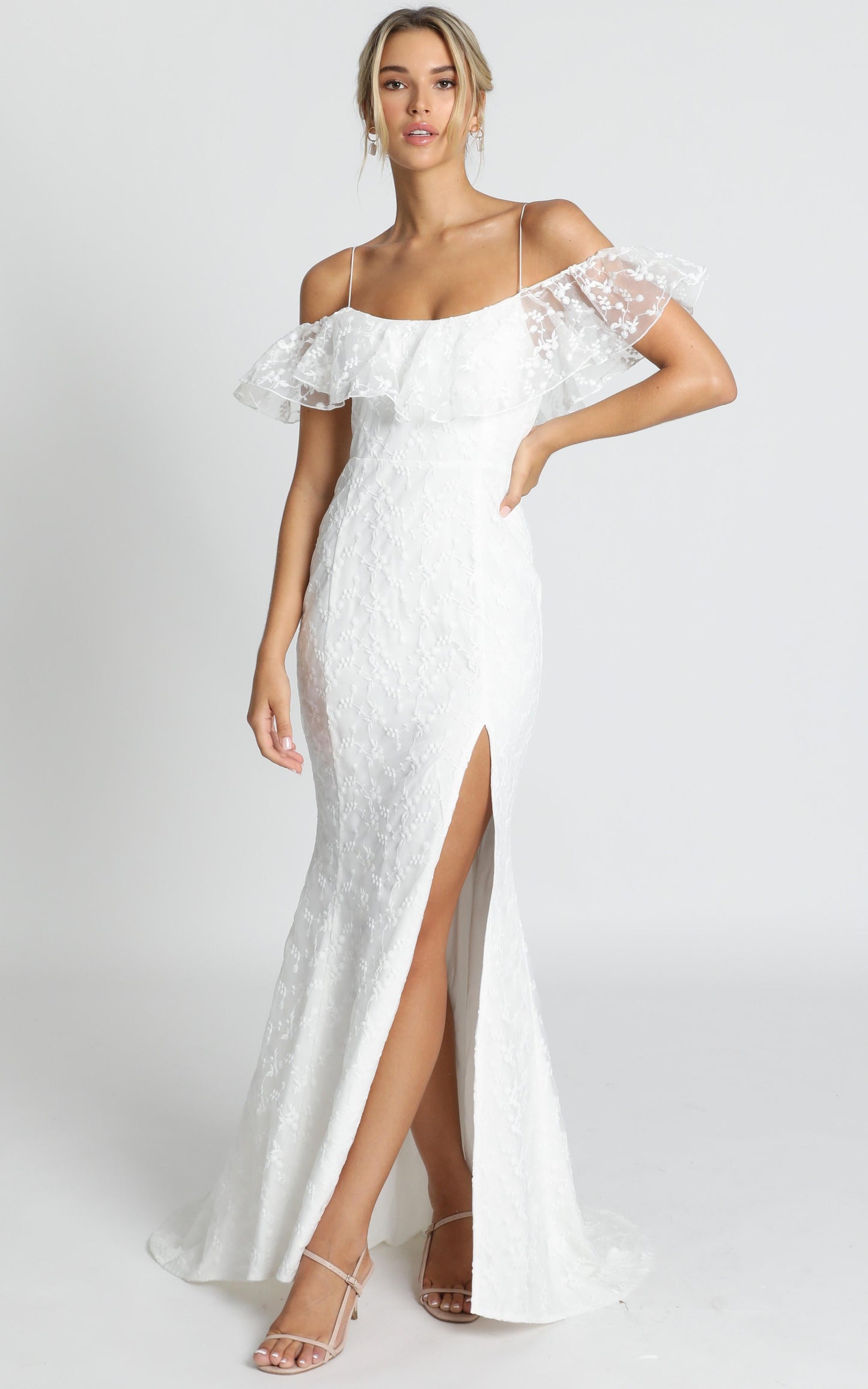 Forever Gown In White Lace