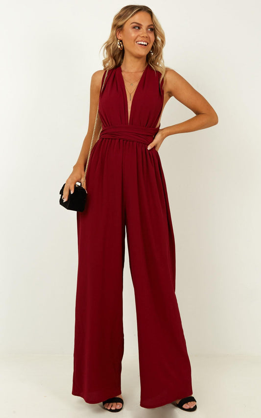 Girls Life Jumpsuit in Wine
