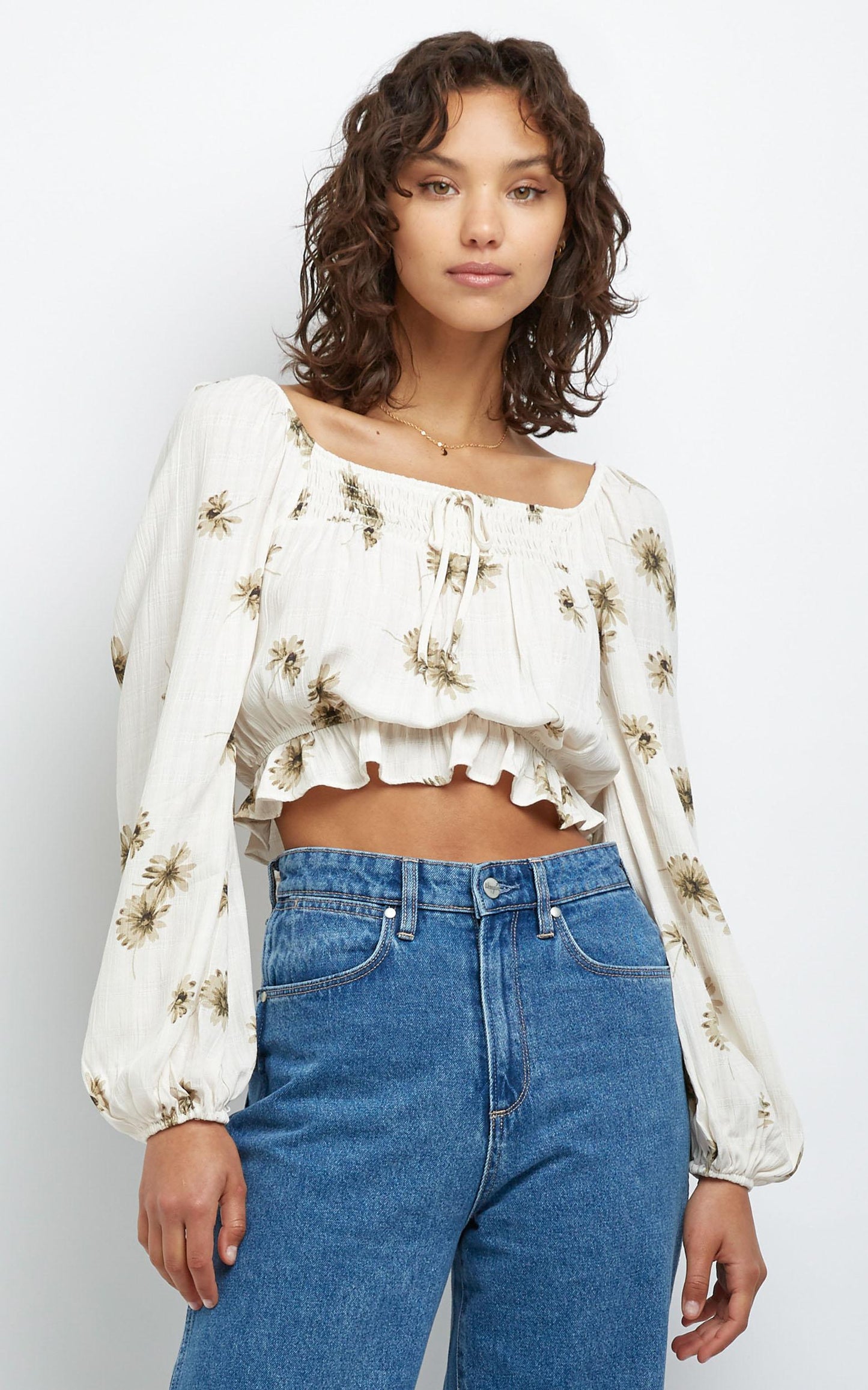 Hastings Top in Ivory Floral