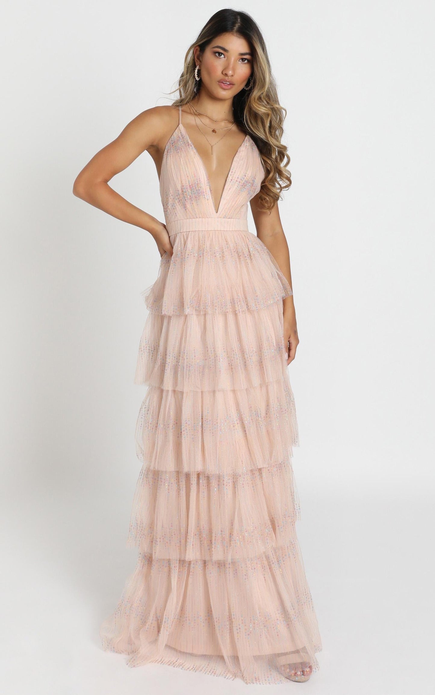 Hazel Maxi Dress In Blush