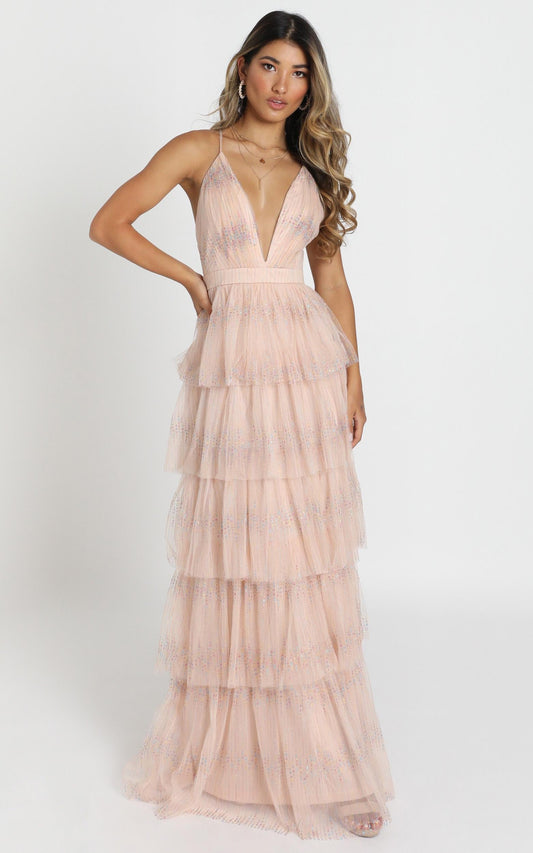 Hazel Maxi Dress In Blush