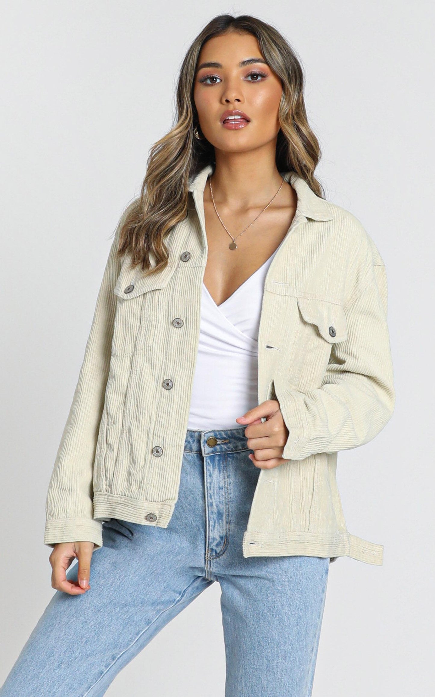 Heartwarming Jacket In Beige Cord