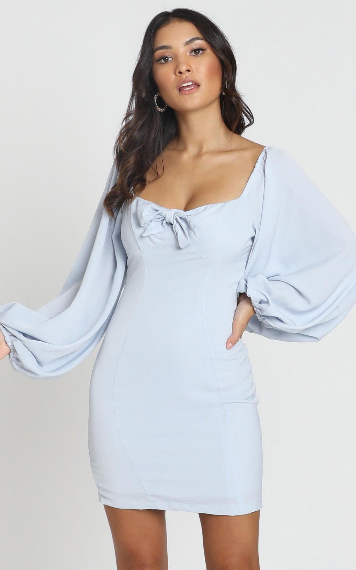 Hydrangea Dress in Powder Blue