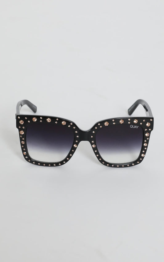 Quay X Lizzo - Icy Sunglasses in Black and Fade Lens