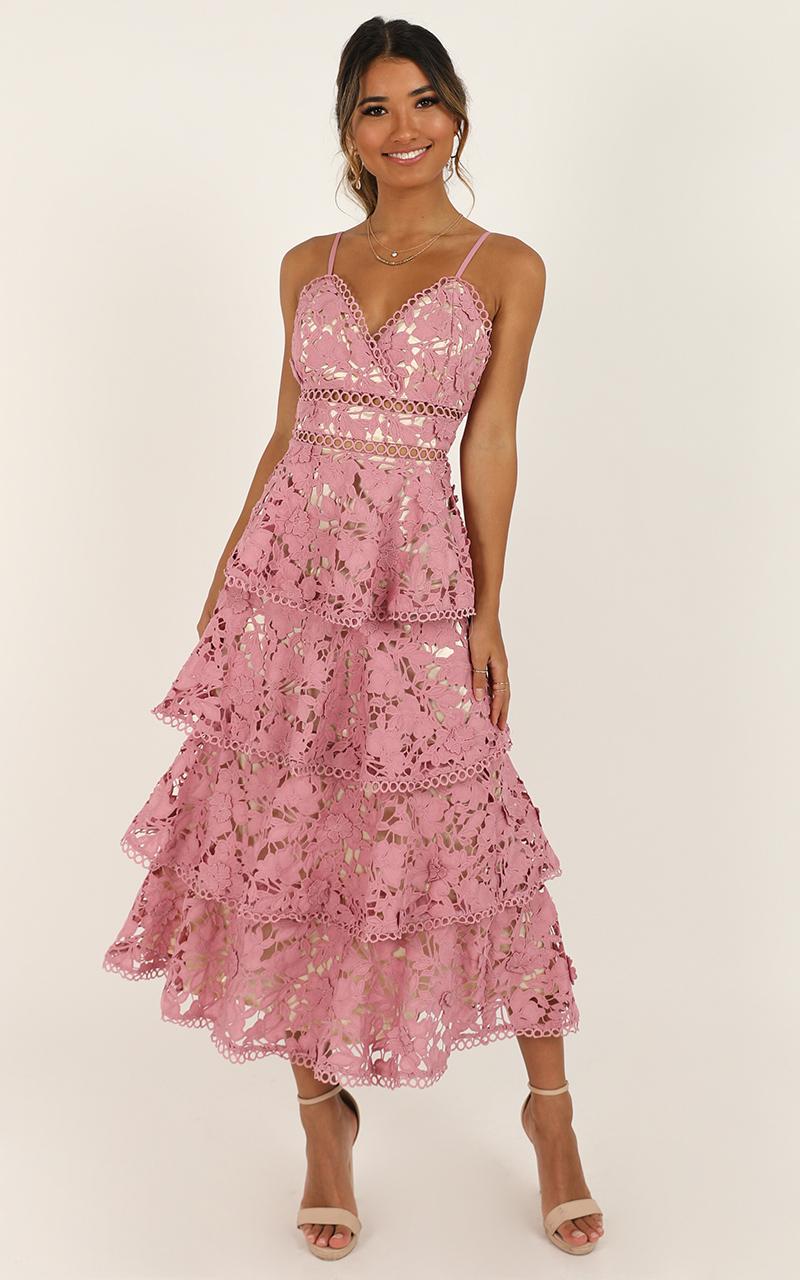 In Other News Dress In Mauve Lace