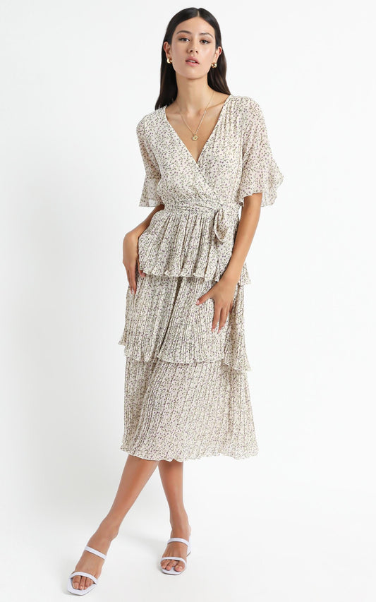 Jayden Dress in White Floral