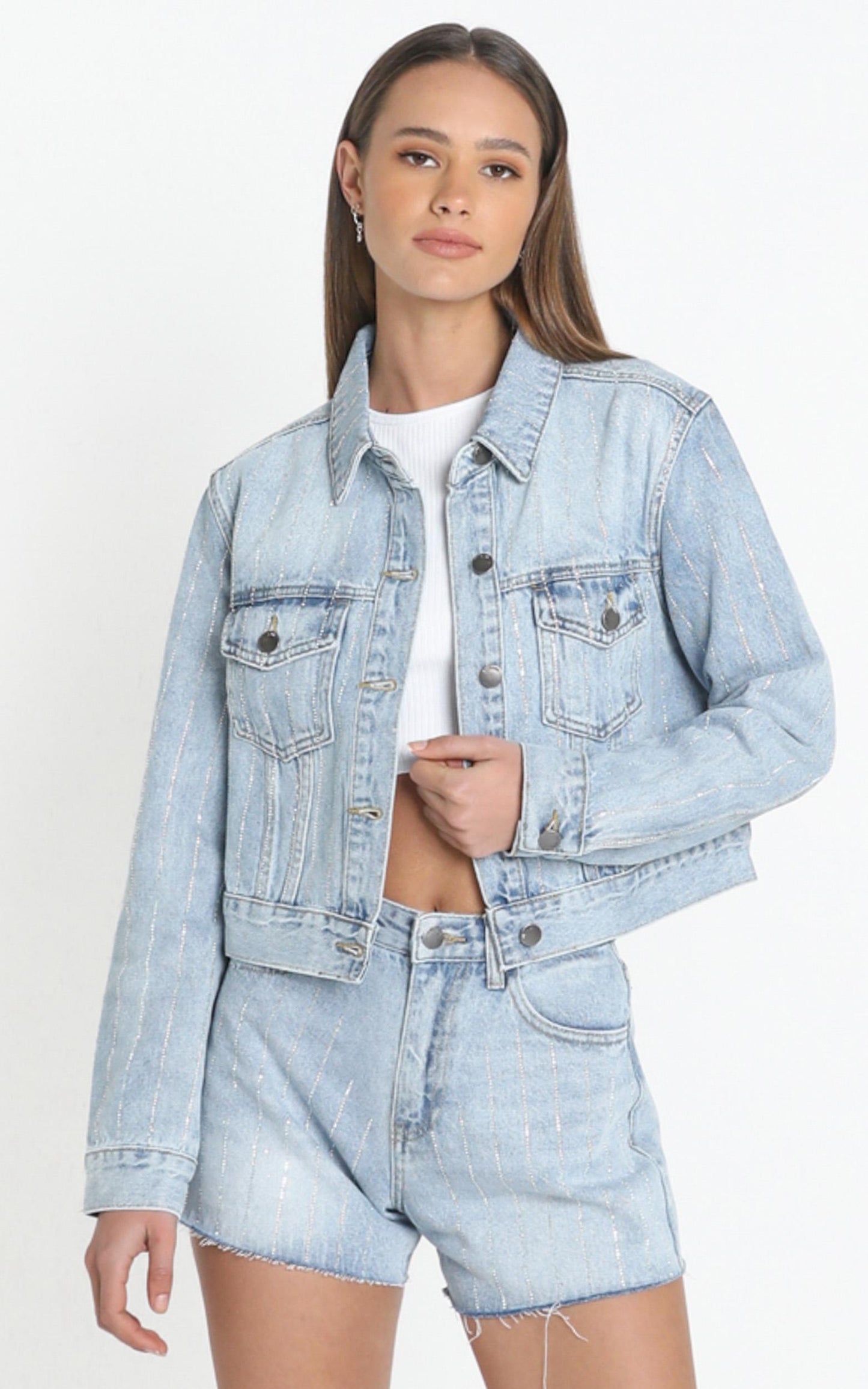 Kaycee Denim Jacket in Mid Light Wash