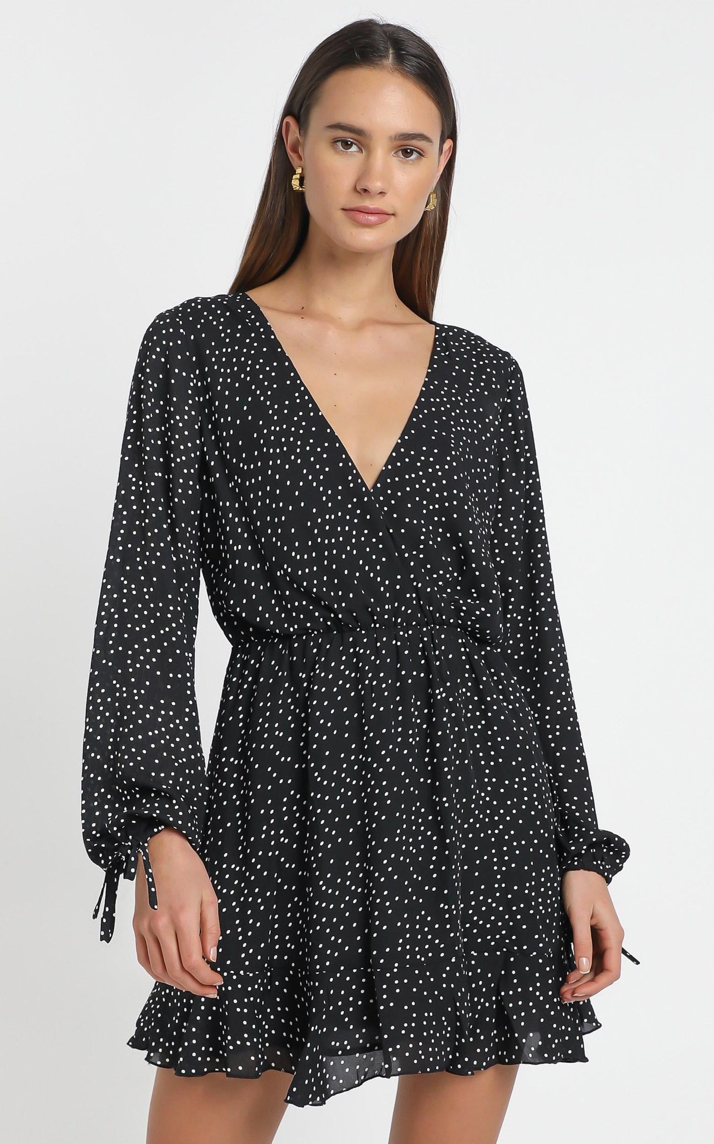 Keep It Smart Dress in Black Polka
