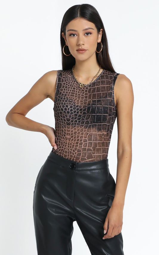 Lioness - Metropolitan Bodysuit in Brown