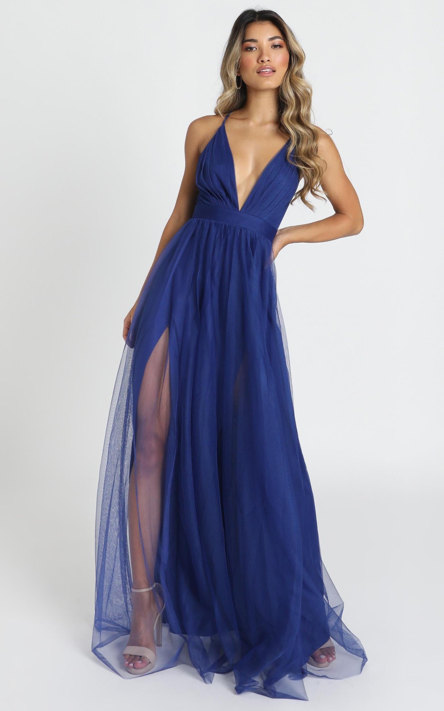 Celebrate Tonight Maxi Dress In Cobalt Blue